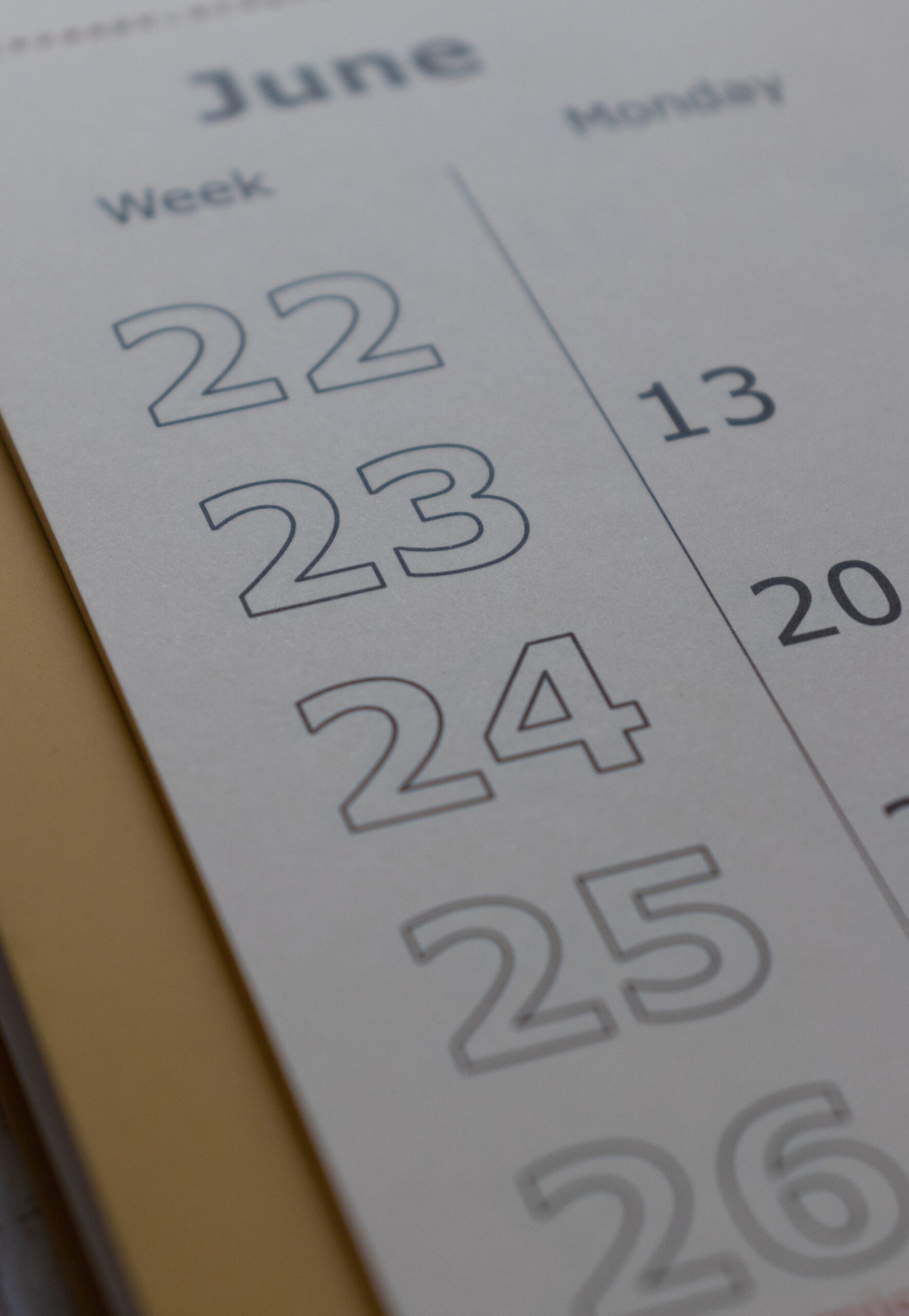 Annual Calendar of Events